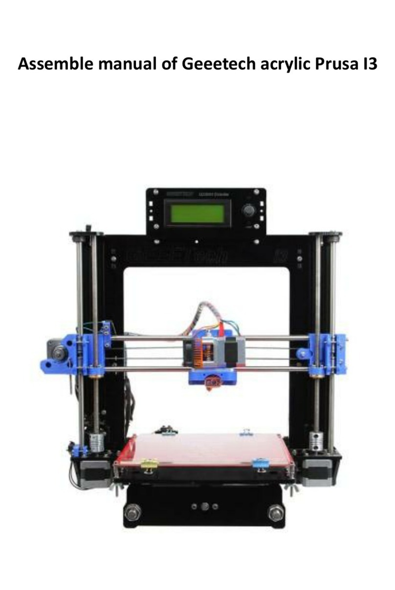 Geeetech acrylic Prusa I3 Operation instructions