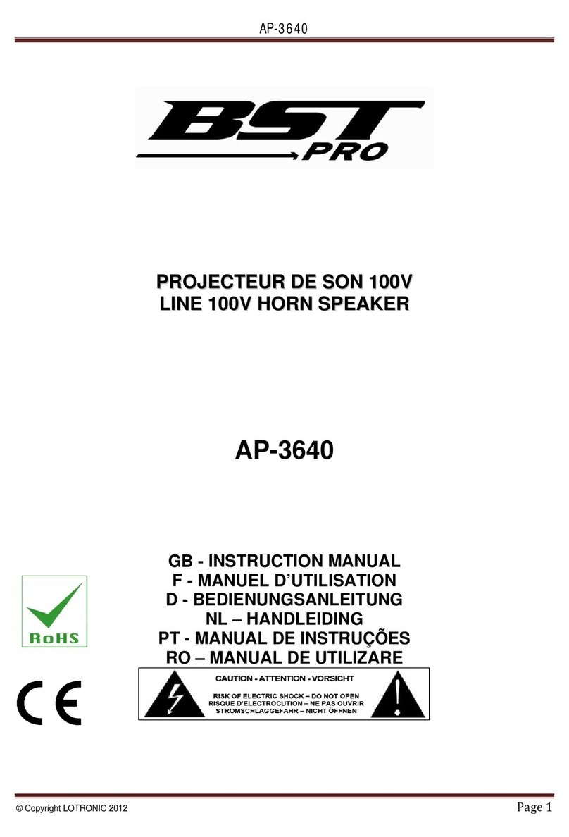 BST Pro AP-3640 instruction manual