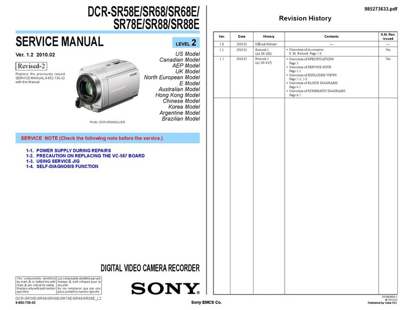 Sony Handycam DCR-SR58E Service manual