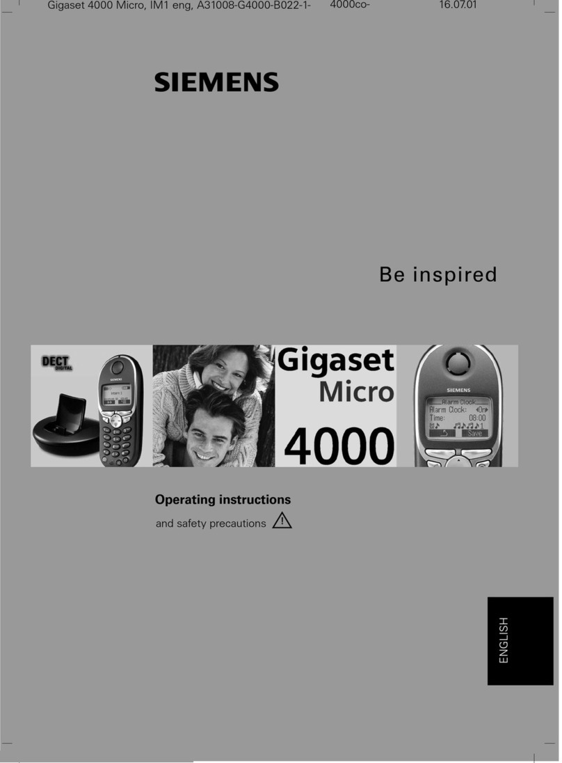 Siemens Gigaset 4000 Micro User manual