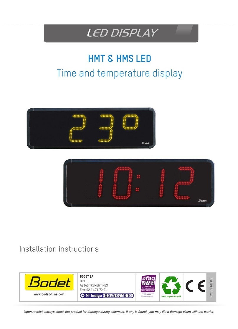 Bodet HMT installation instructions