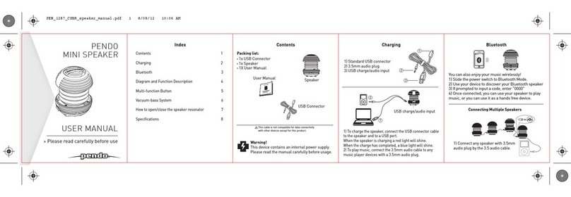 Pendo MINI SPEAKER user manual