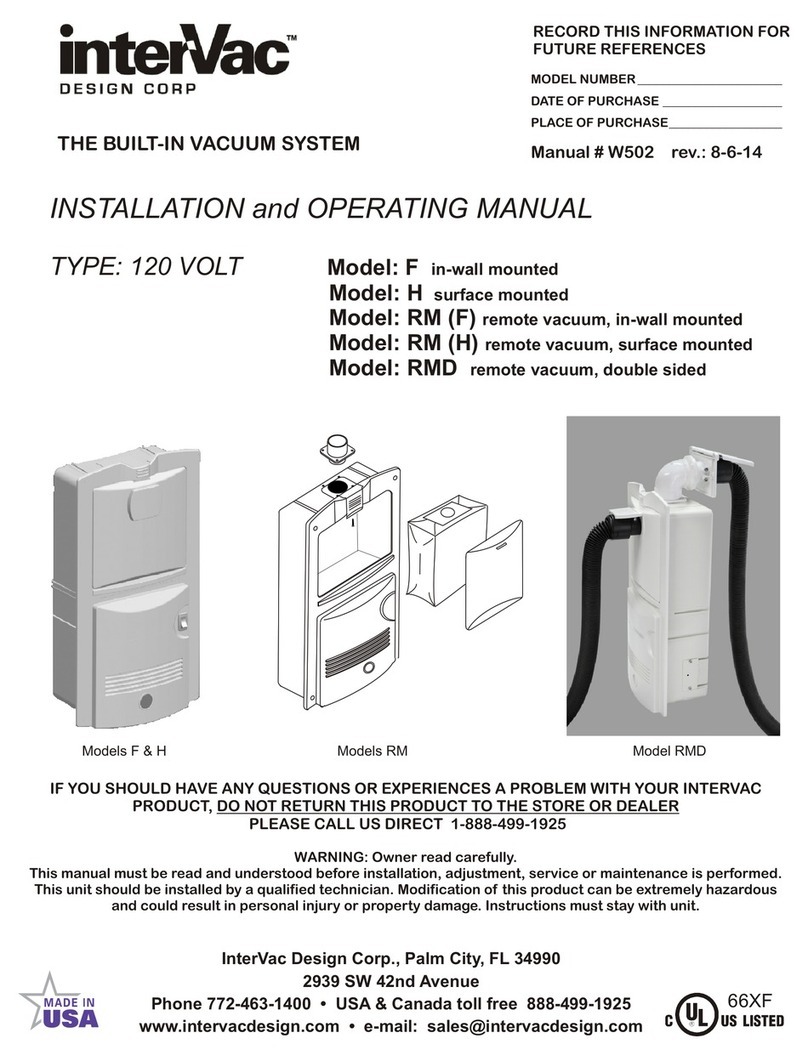InterVac F Installation and operating manual