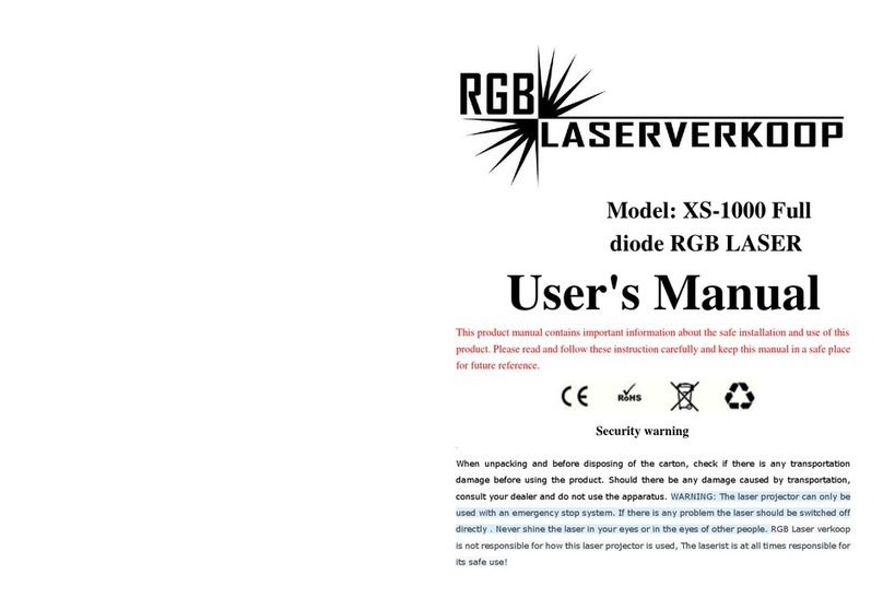 RGB Laserverkoop XS-1000 User manual