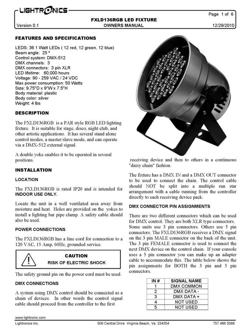 Lightronics FXLD136RGB User manual