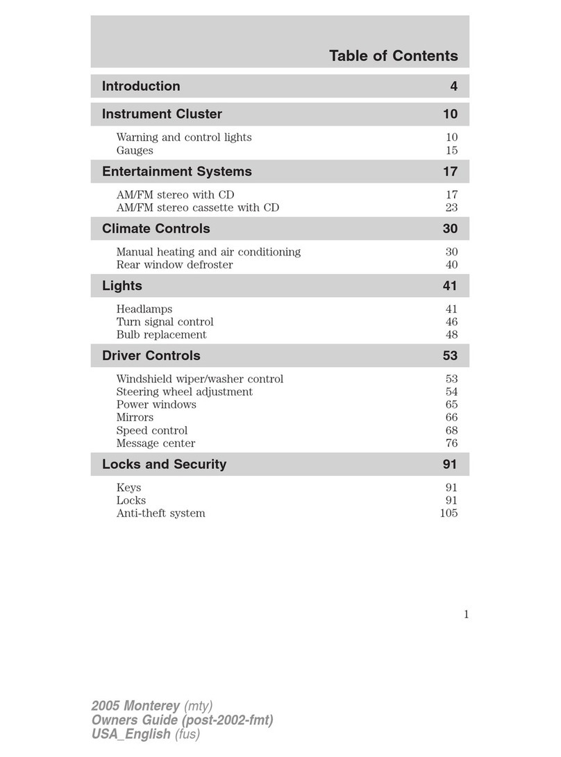Mercury 2005 Monterey User manual