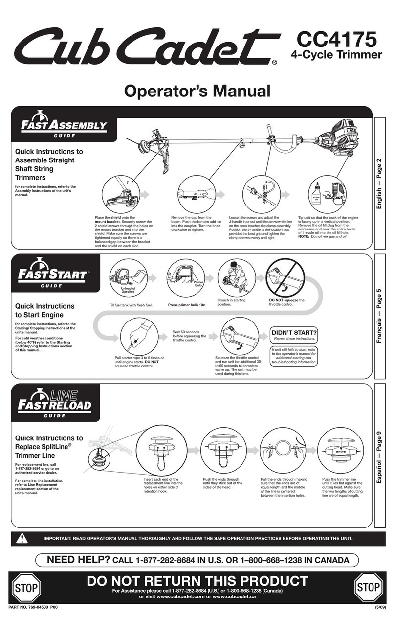 Cub Cadet CC4175 User manual