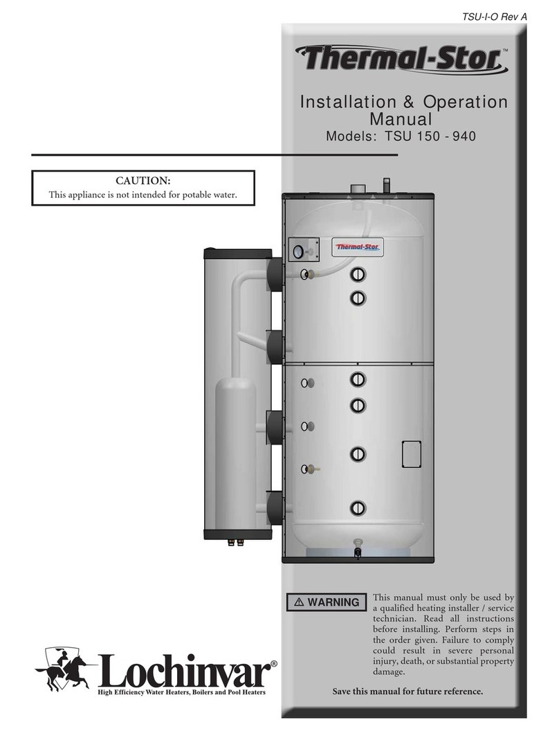 Lochinvar TSU150 Operation manual