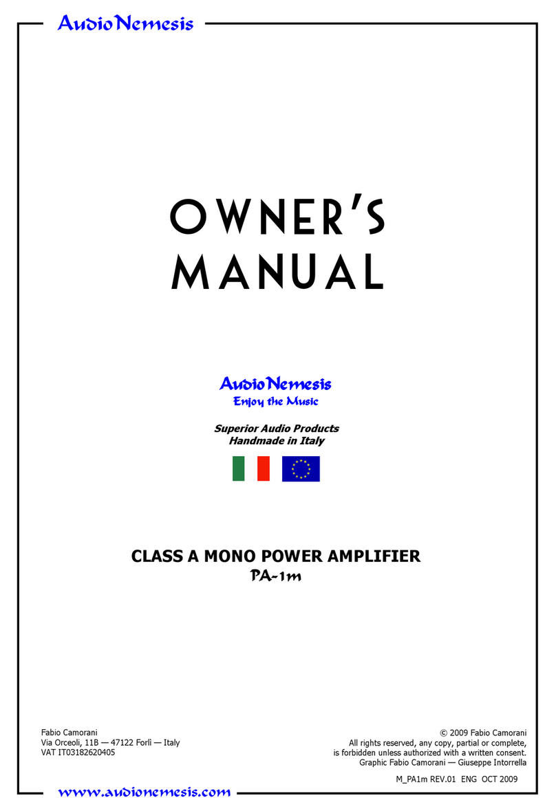 AudioNemesis PA-1m owner's manual