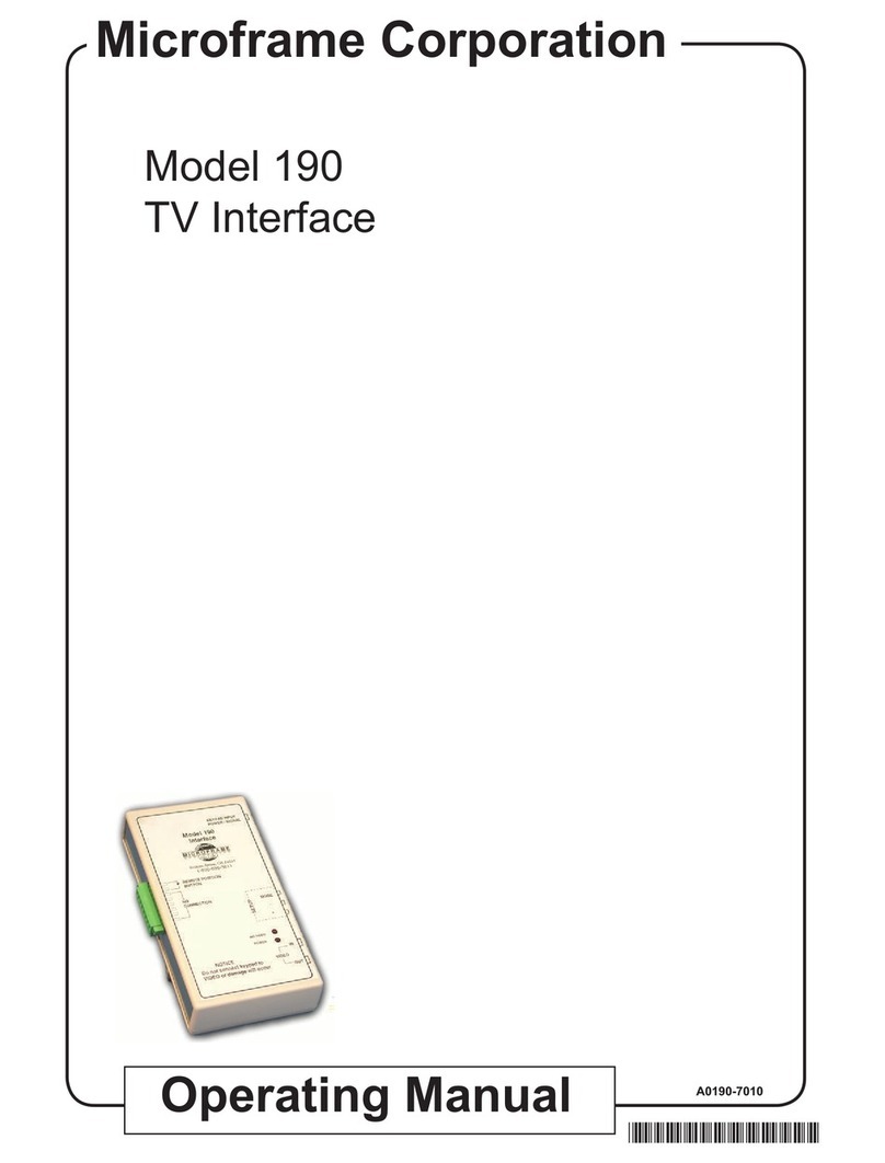 Microframe Corporation 190 operating manual
