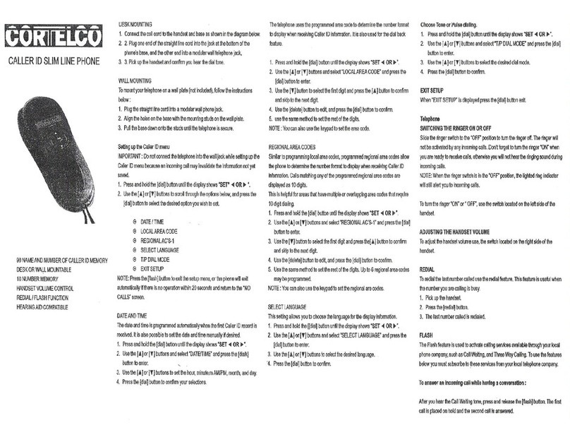 Cortelco SLIM LINE User manual
