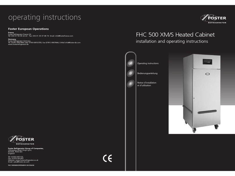 Foster FHC 500 XM/S Installation and operating instructions