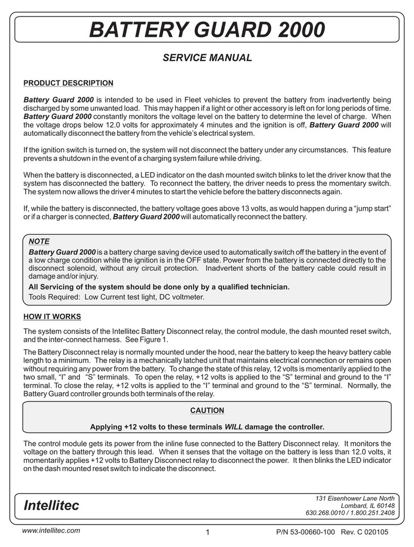 Intellitec BATTERY GUARD 2000 User manual
