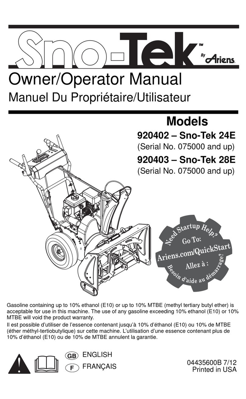 Sno-Tek 24E Owner's manual