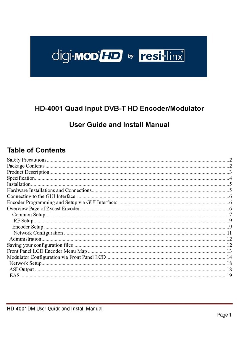 resi-linx HD-4001 digi-mod User guide and installation manual