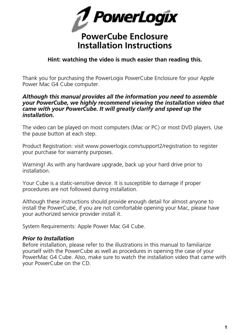 PowerLogix PowerCube Enclosure installation instructions