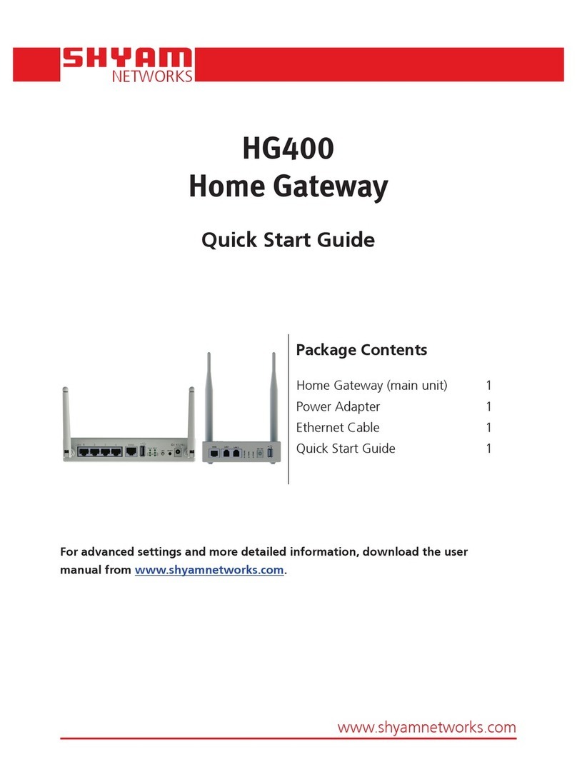 SHYAM Networks HG400 quick start guide