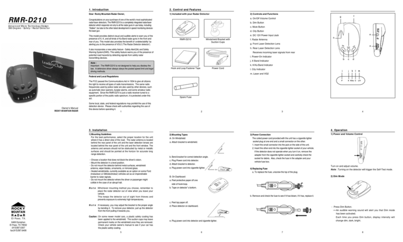 Rocky Mountain RMR-D210 owner's manual