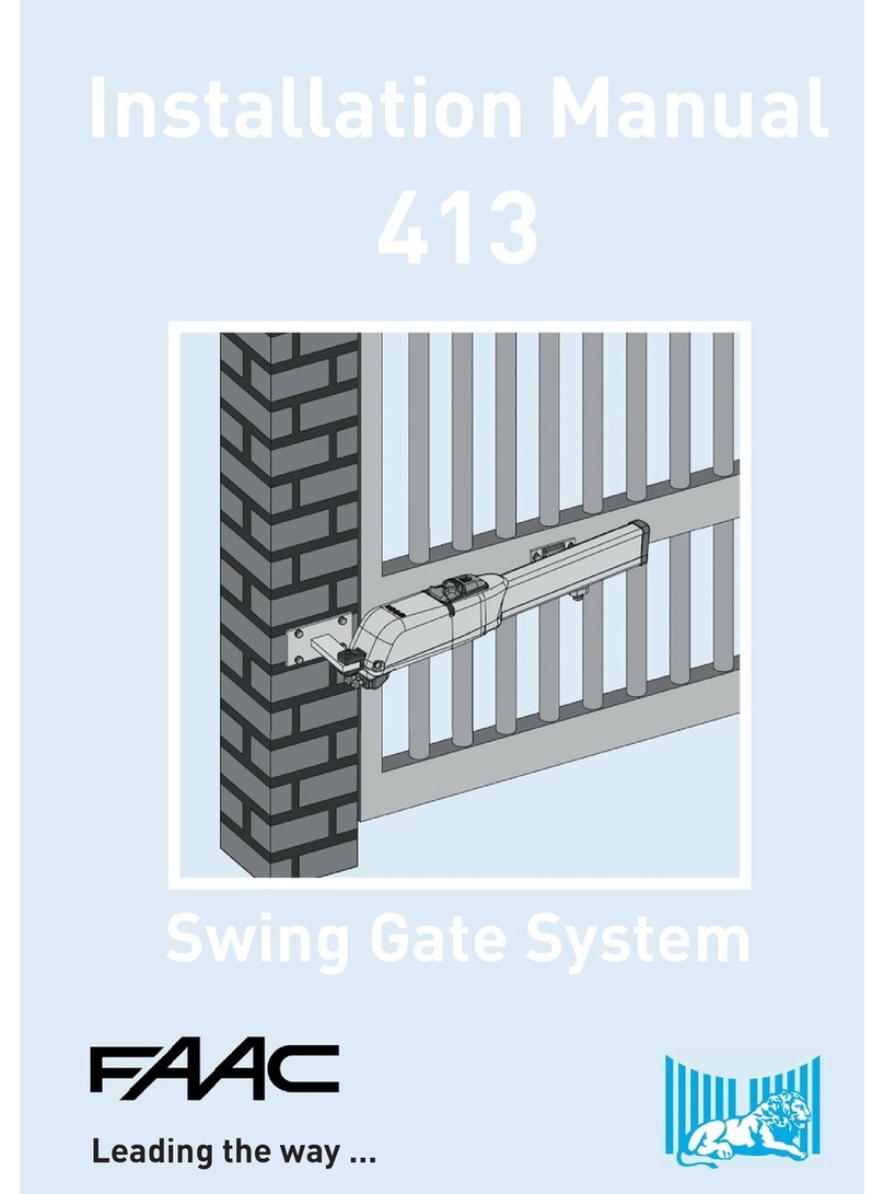 FAAC 413 Series installation manual FAAC 413 Series installation manual