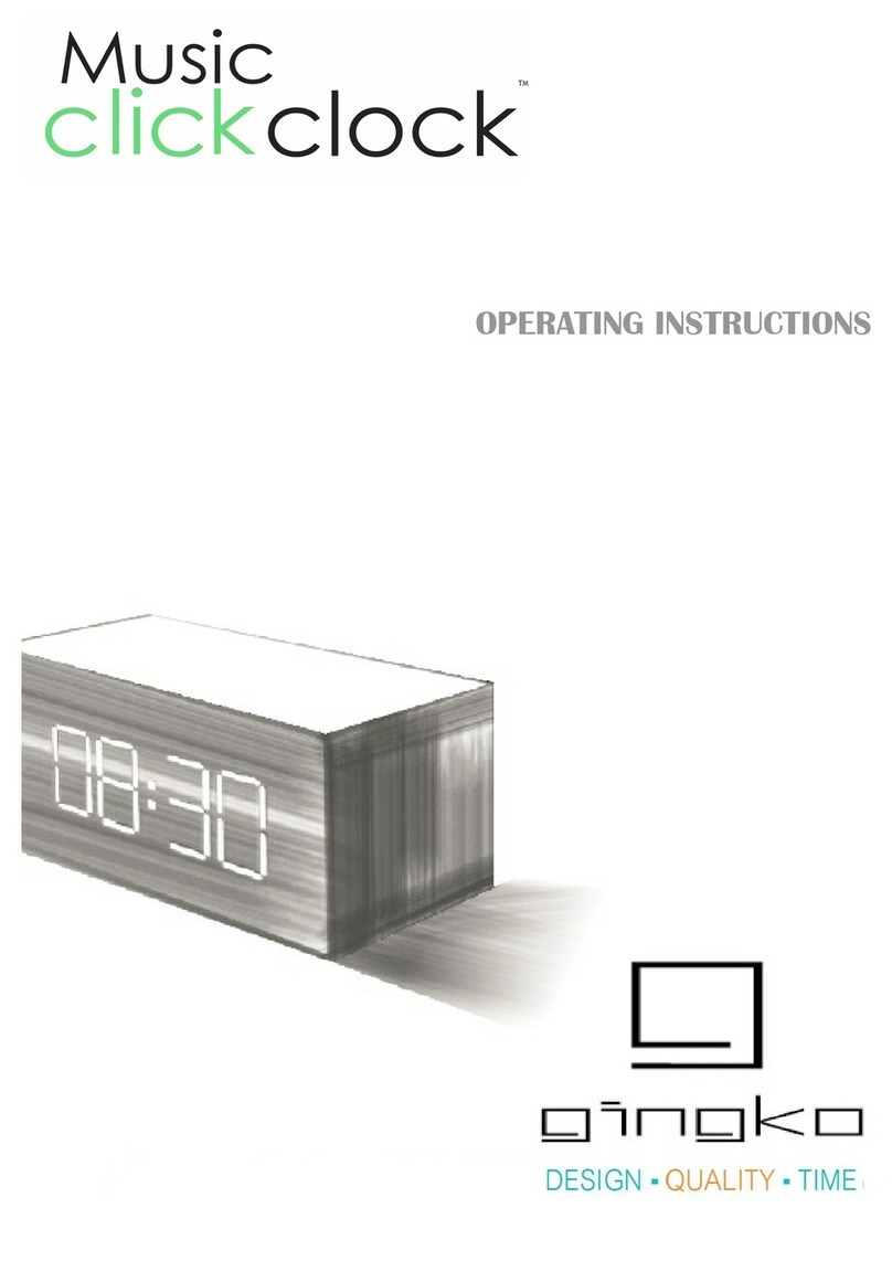 GINGKO Music click clock operating instructions