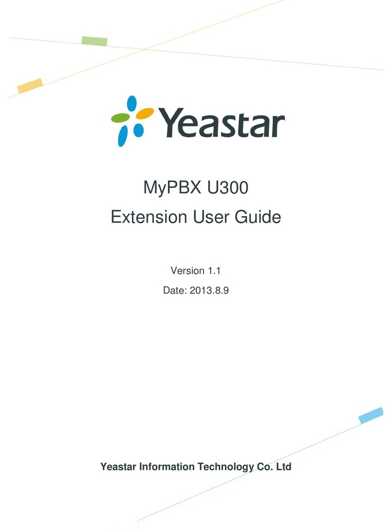 Yeastar Technology MyPBX U300 User manual