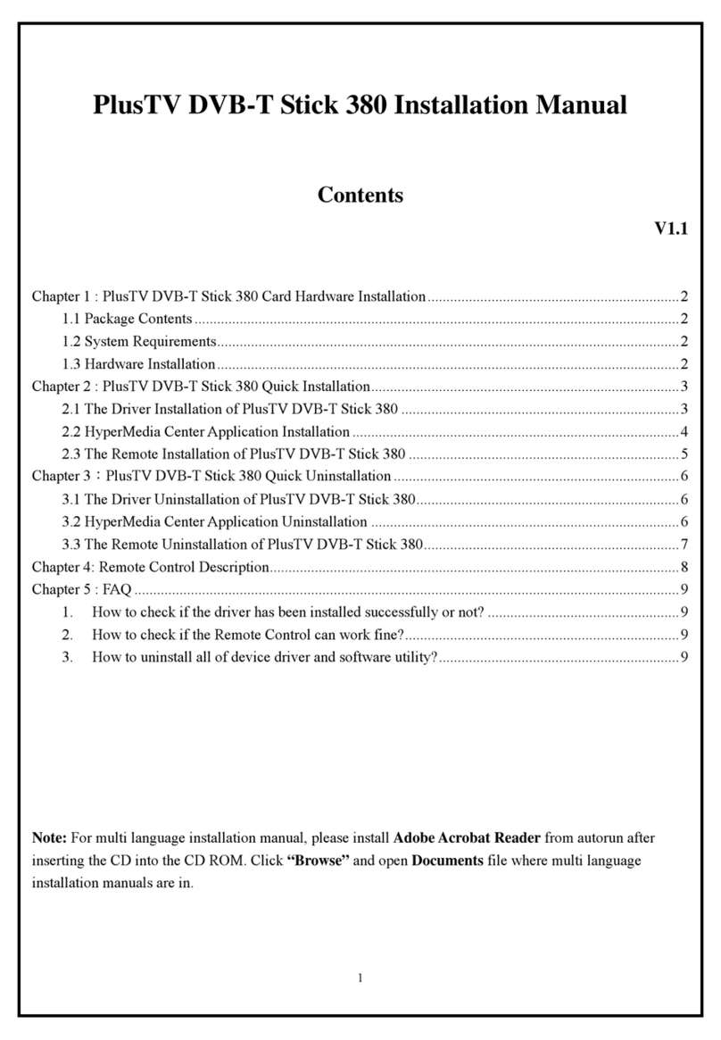 KWorld PlusTV DVB-T 380U installation manual