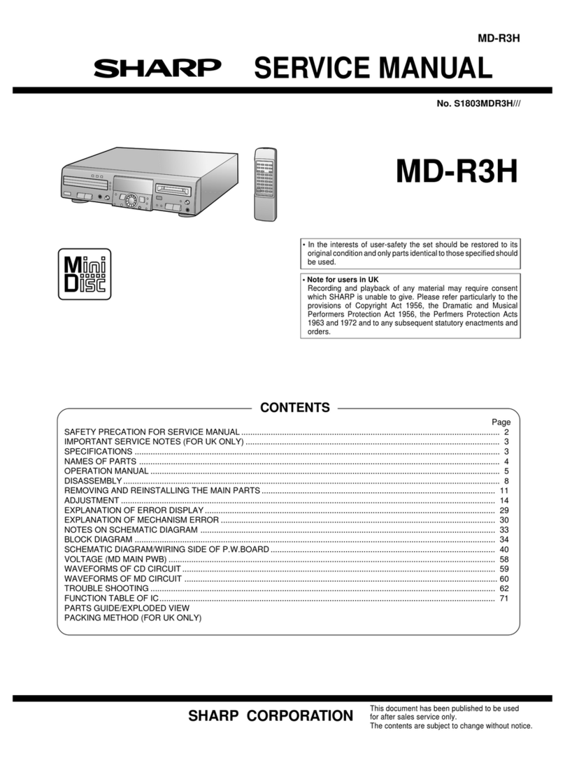 Sharp MD-R3H User manual Sharp MD-R3H User manual