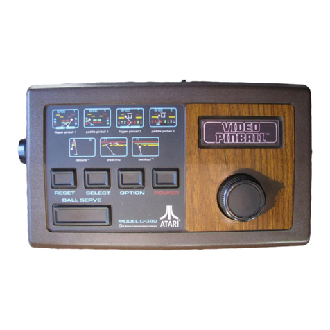 Atari Video pinball C380 User manual Atari Video pinball C380 User manual