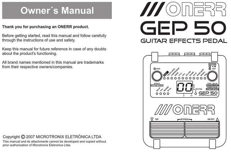 Onerr GEP 50 owner's manual