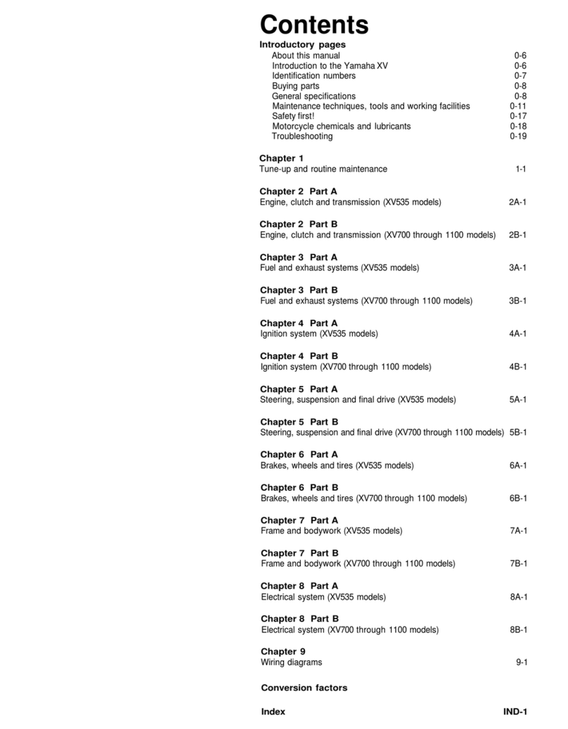 Yamaha XV User manual