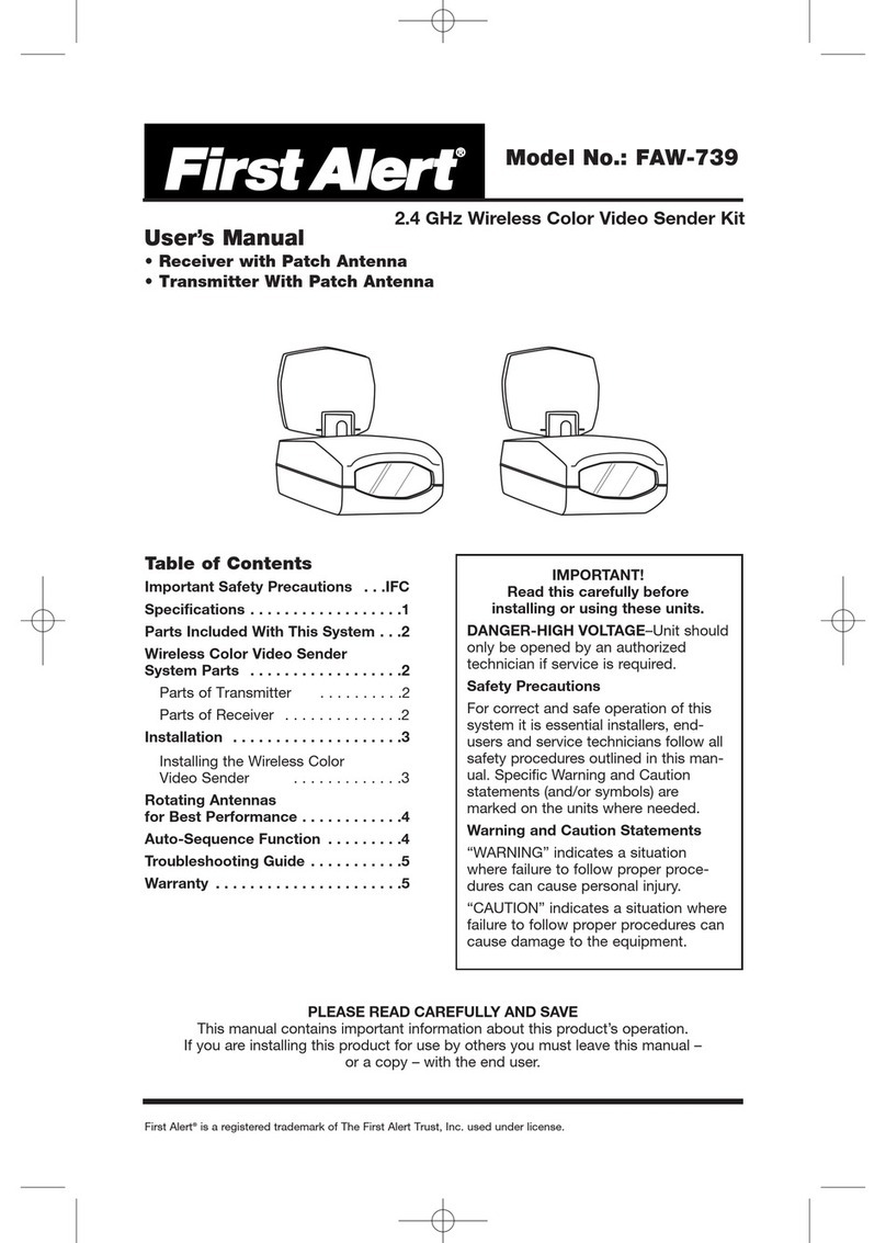 First Alert FAW-739 user manual