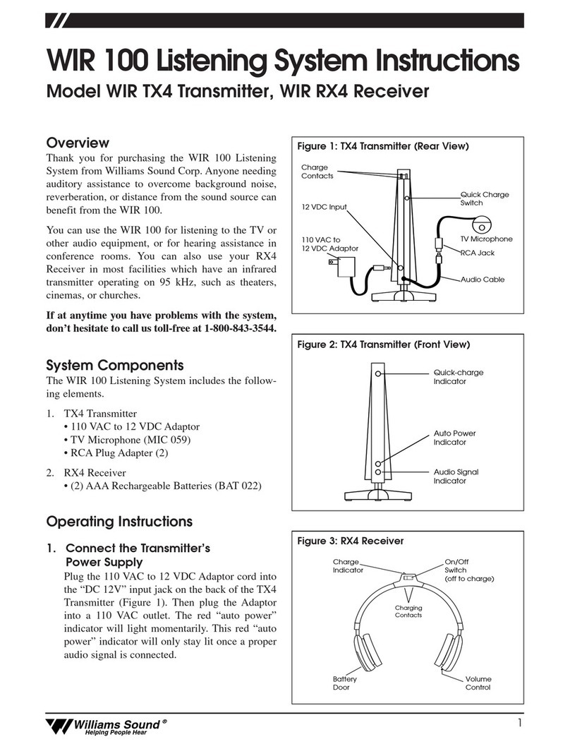 Williams Sound WIR 100 instructions