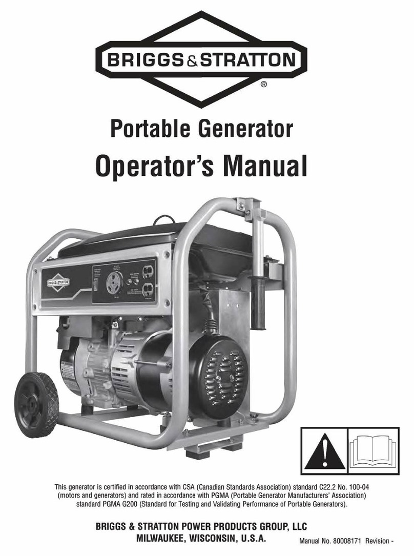 Briggs & Stratton Portable Generator User manual