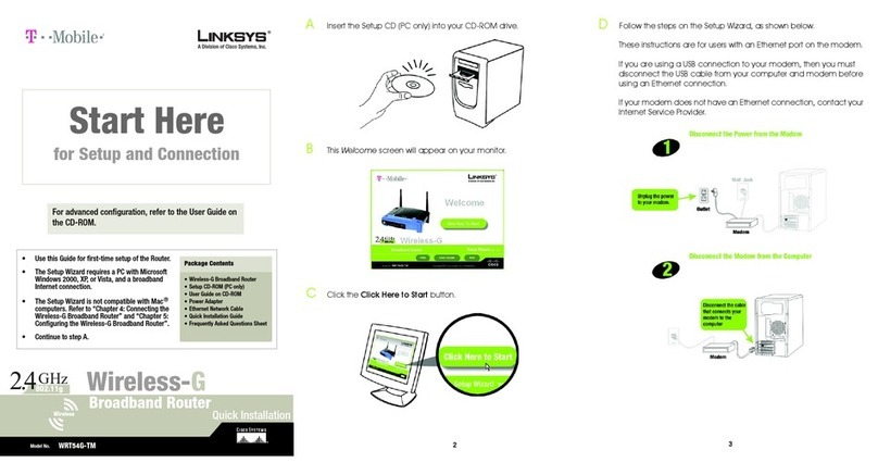 Linksys WRT54G-TM Quick installation