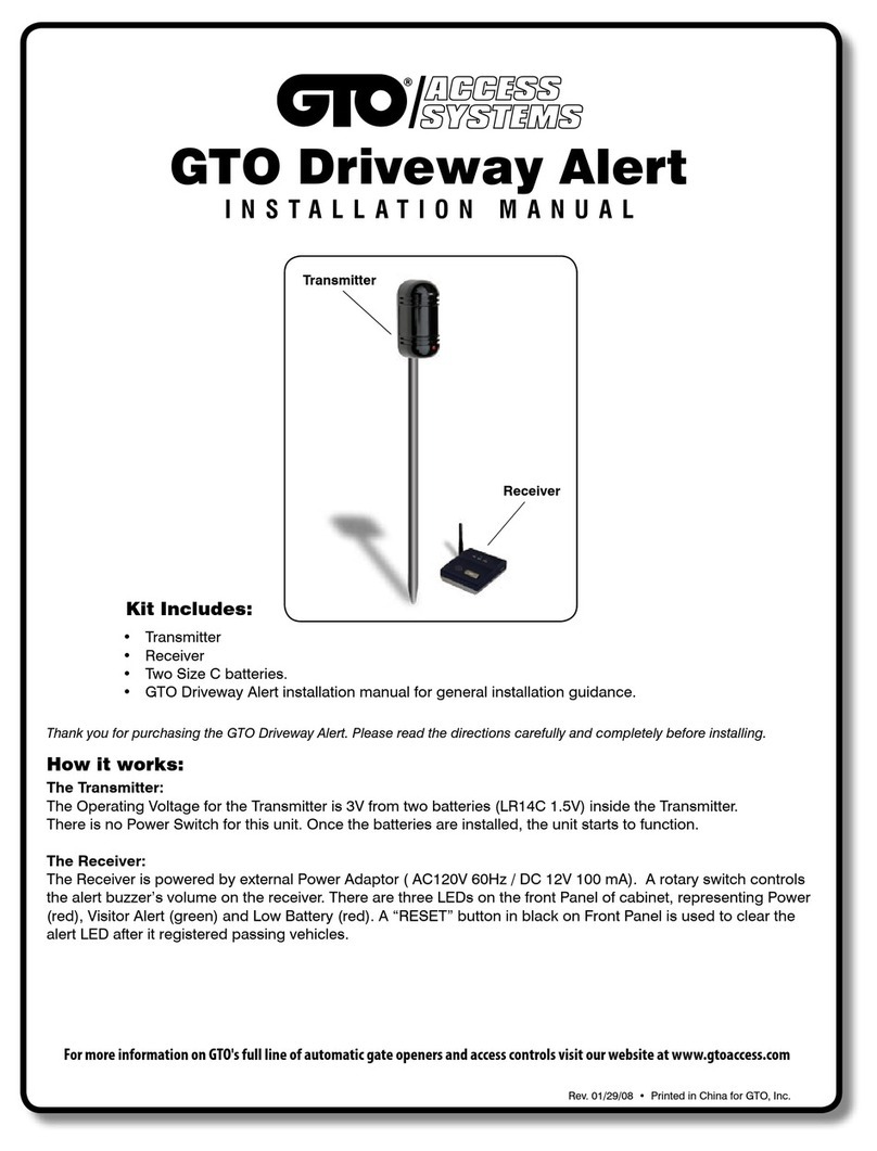 GTO Driveway Alert installation manual