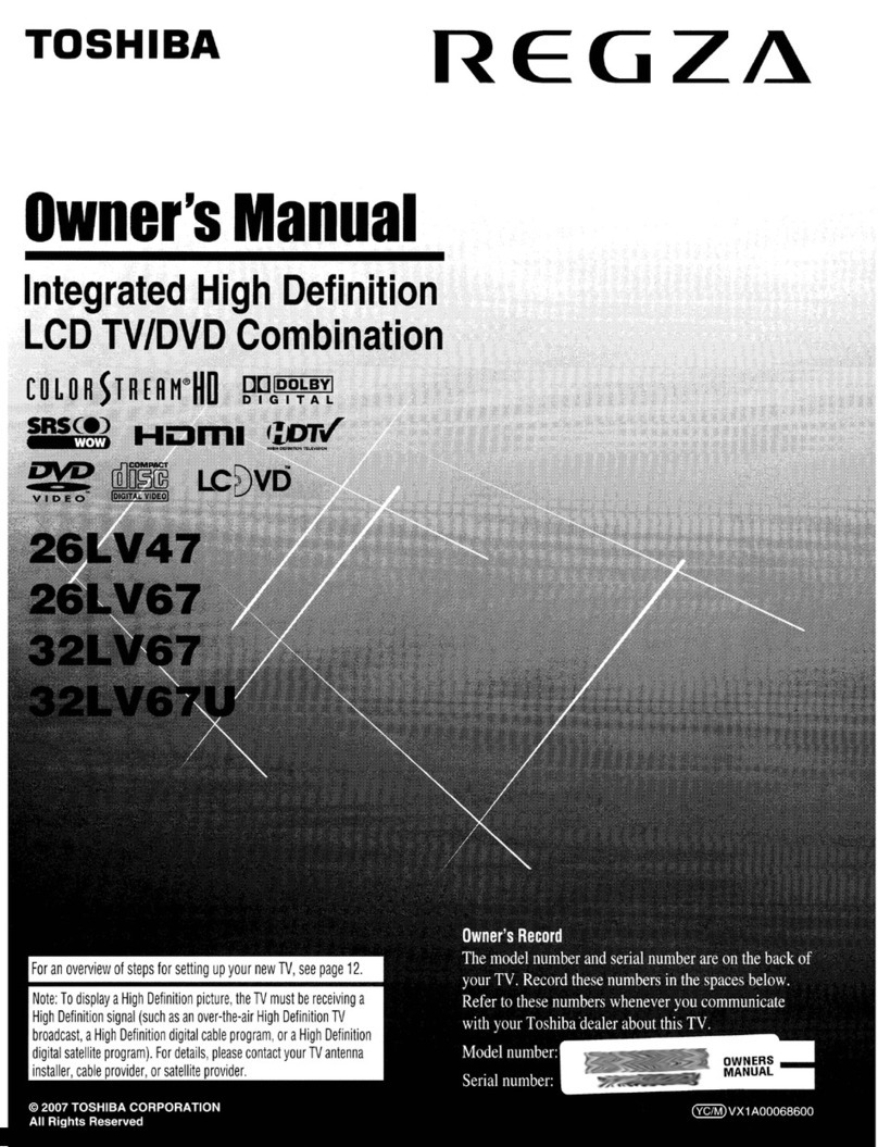 Toshiba REGZA 26LV47 User manual Toshiba REGZA 26LV47 User manual