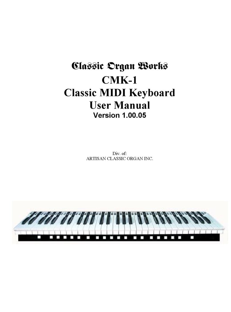Classic Organ Works CMK-1 user manual Classic Organ Works CMK-1 user manual