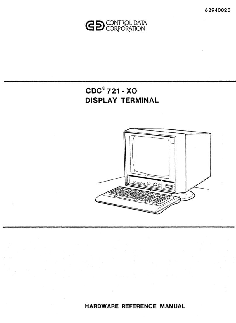Control Data Corporation CDC721 - XO Hardware reference manual