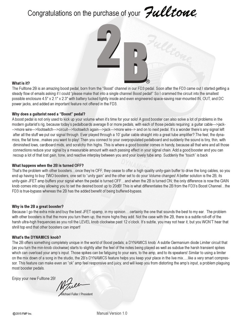 Fulltone 2B owner's manual