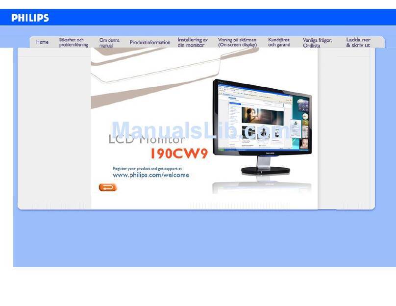 Philips 190CW9 User manual