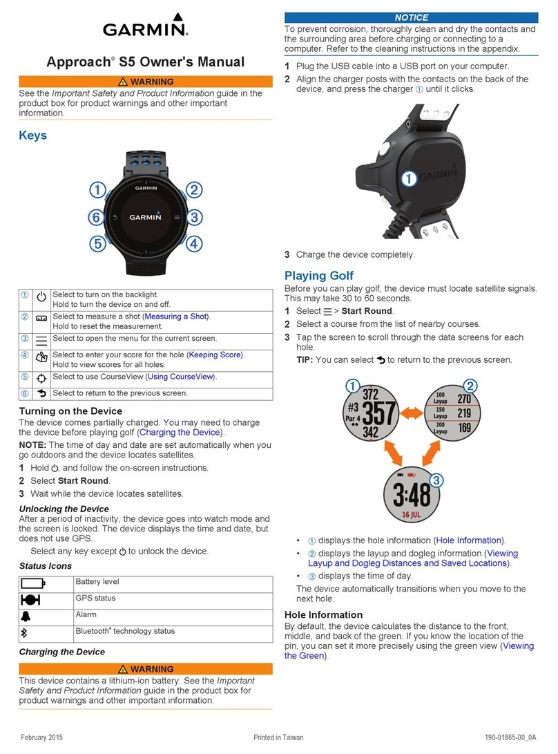 Garmin Approach S5 owner's manual