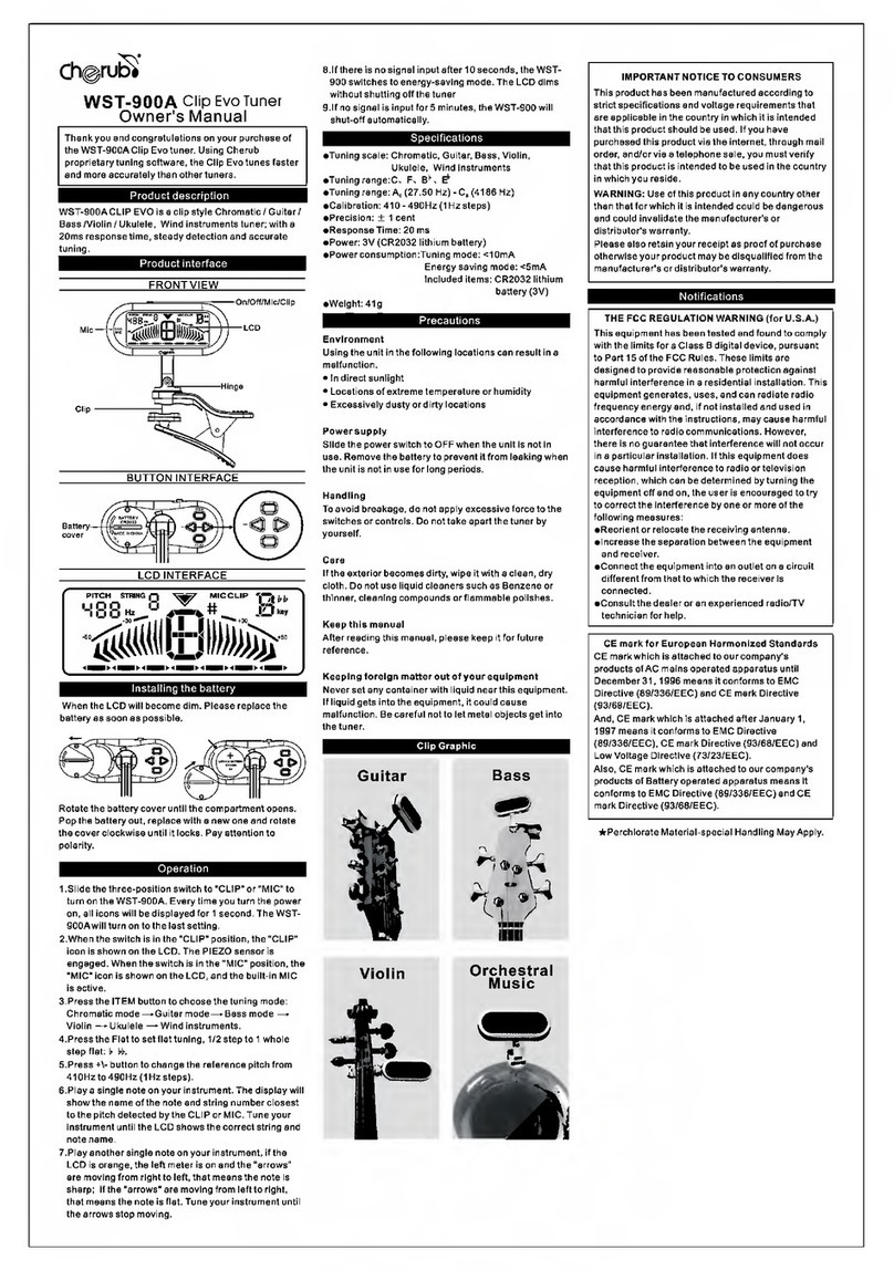 Cherub WST-900A owner's manual