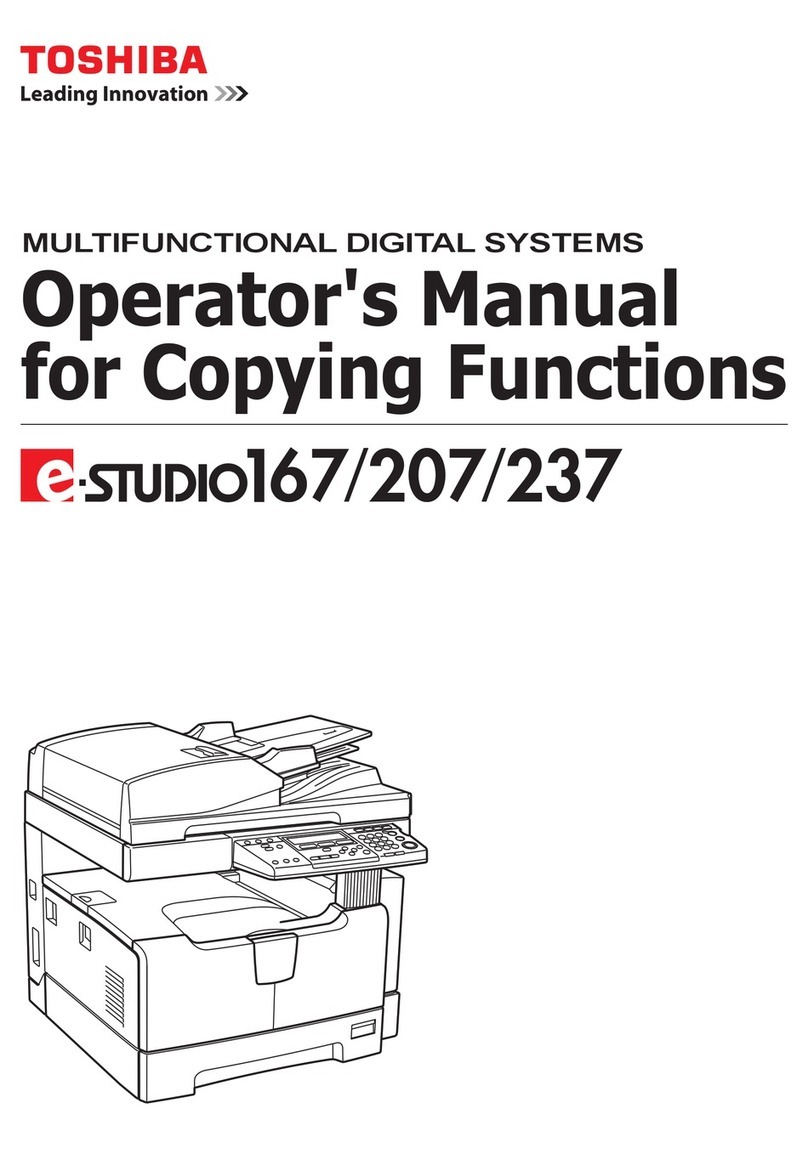 Toshiba e-studio 167 User manual