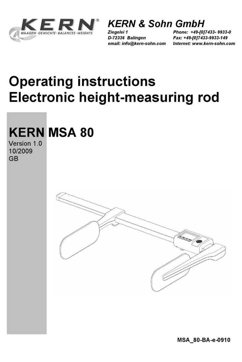 KERN MSA 80 User manual KERN MSA 80 User manual