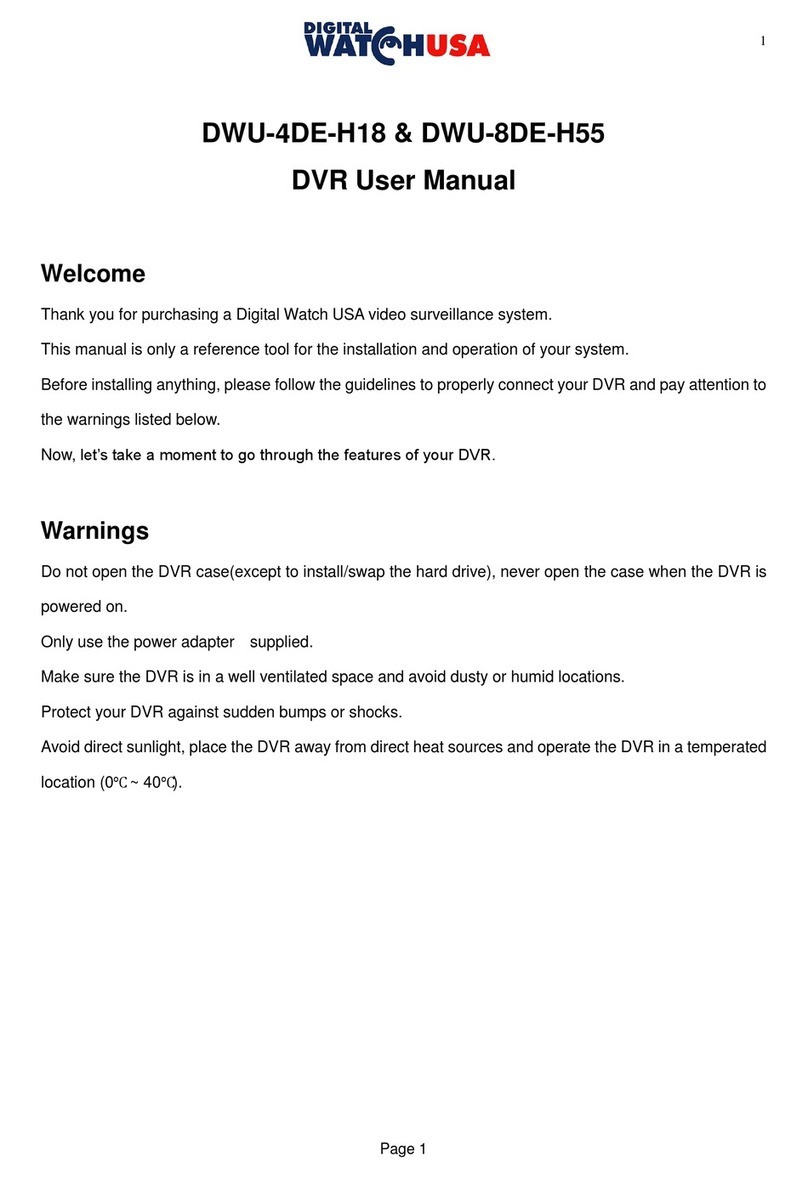Digital Watch USA DWU-4DE-H18 user manual