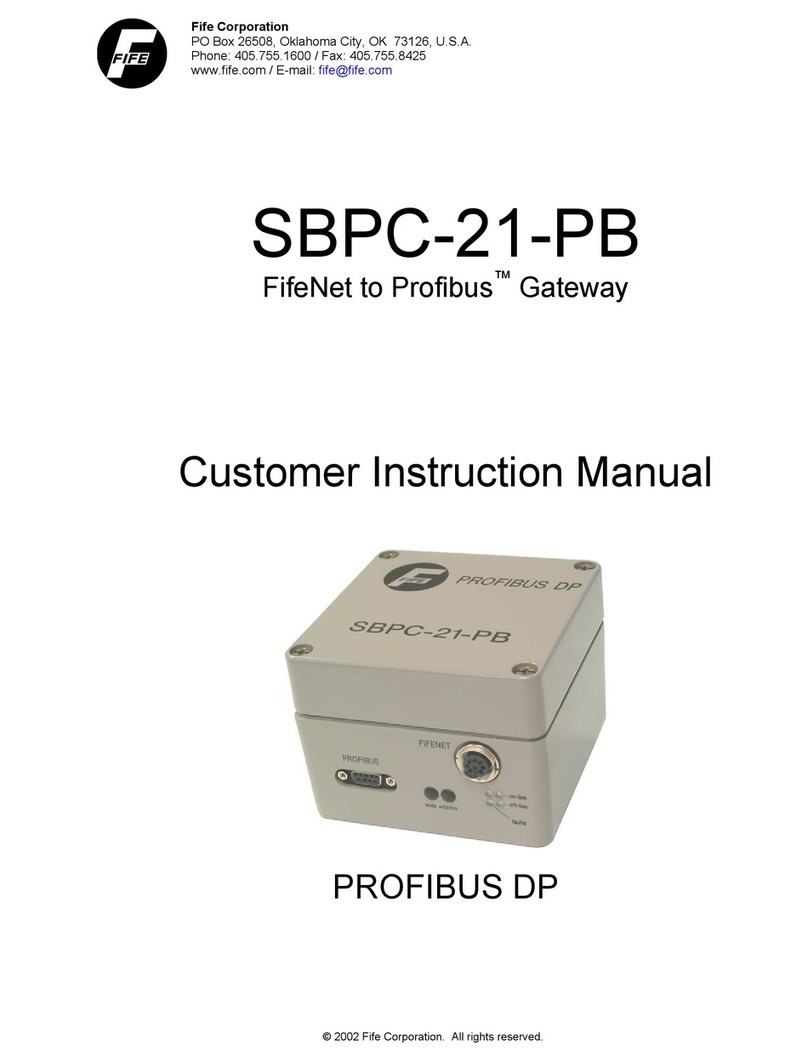 Fife SBPC-21-PB PROFIBUS DP User manual