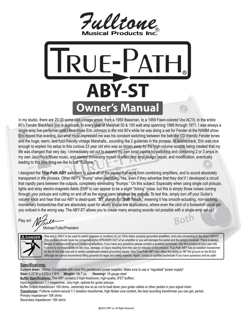 Fulltone True-Path ABY-ST owner's manual
