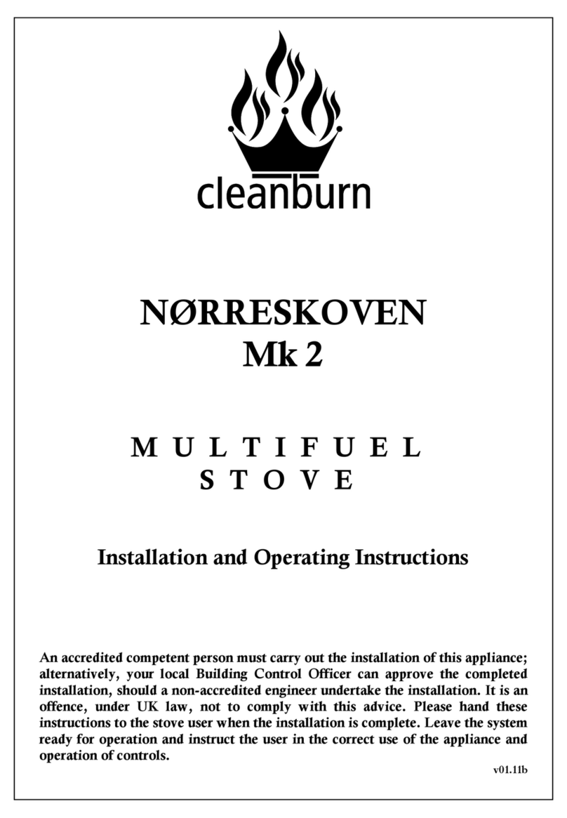 Cleanburn Norreskoven Installation and operating instructions Cleanburn Norreskoven Installation and operating instructions