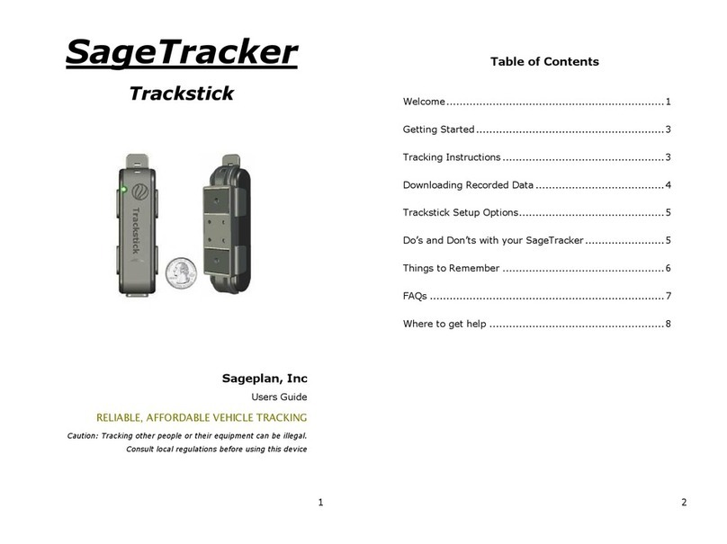 Sageplan Trackstick User manual