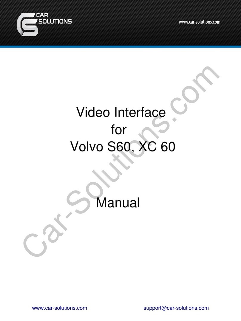 Car Solutions Video Interface manual